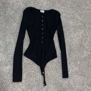 black long sleeve body suit size small